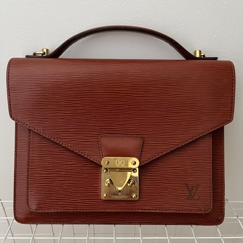 Louis Vuitton Chestnut Epi Leather Top Handle Satchel